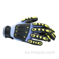 Guantes de seguridad de nitrilo HPPPE anti-colisión de Hespax.